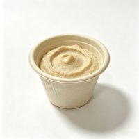 Boîtes personnalisables jetables en bagasse recyclée non blanchie pour sauces, repas rapides, gobelets recyclables et sûrs de qualité alimentaire