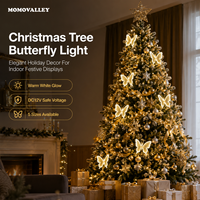 Lumières LED 3D dynamiques étanches pour l'extérieur, motif papillon, pour la décoration d'arbres de Noël, fournitures pour attractions nocturnes festives
