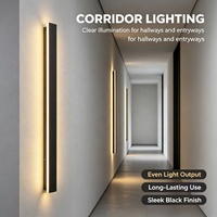 Lampe murale minimaliste en fer, éclairage solaire extérieur en bande, étanche IP65, pour cours, villas, portails extérieurs et projets hôteliers
