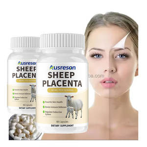 Ausreson化粧品Oem Sheep <span class=keywords><strong>Placenta</strong></span>ビタミンカプセルハラール肌ホワイトニングサプリメント羊プラセンタカプセル - Product Image 1