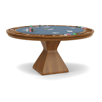 Table de poker ronde en bois massif de luxe pour 6 à 8 joueurs, multi-jeux, table de poker moderne Texas, Blackjack, tables de poker professionnelles personnalisées pour casino