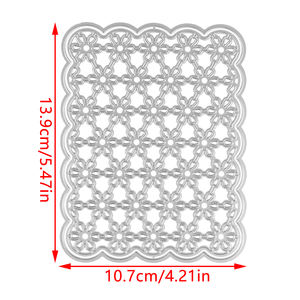 AAGU Moule de découpe en métal Scrapbook Décoration Gaufrage Album <span class=keywords><strong>photo</strong></span> Décoration Dentelle Rectangle Filet Artisanat Matrices de découpe - Product Image 2