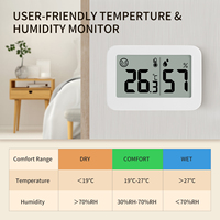 Termómetro Higrómetro Digital LCD para el Hogar, Mini Monitor Portátil de Temperatura y Humedad Interior, Pronóstico del Tiempo WiFi, ABS ODM