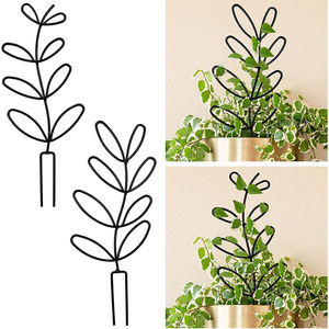 Supports de plantes de jardin en métal en forme de feuille, treillis de grimpée courbé <span class=keywords><strong>pour</strong></span> plantes - Product Image 3