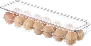 <strong>Plastic</strong> Kitchen Pantry Cabinet, Refrigerator or Freezer Food <strong>Storage</strong> <strong>Bins</strong> with Handles Food Organizer Egg Placement - Product Image 4