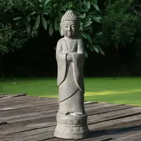 Customized Fiberglass Standing Buddha Statue, Garden Decor