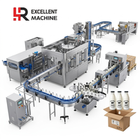 Machine de remplissage de lait en bouteille de verre, ligne de production automatique de mise en bouteille et de bouchage de produits laitiers