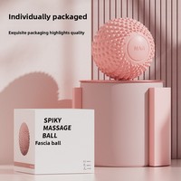 Balle de massage en caoutchouc écologique pour pieds, yoga, relaxation musculaire, thérapie magnétique hérisson, fitness, arche plantaire, forme cacahuète 90mm, usage domestique