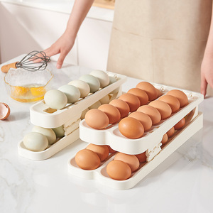Foldable Egg <b>Storage</b> <b>Box</b> White 12 Slots With Side Door For Kitchen Use - Product Image 2