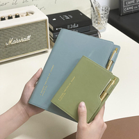 Carnet d'adresses A5/A7 personnalisé en cuir PU avec anneaux, couverture rigide de qualité supérieure, bloc-notes pour réunions d'affaires, journal, agenda, portable pour filles
