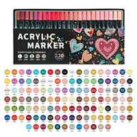 12 Pastel Dual Dot Tip Coloriage Adulte Double Tête Coloré Acrylique Peinture Marqueur Stylo Ensemble Avec Pointe Extra Fine