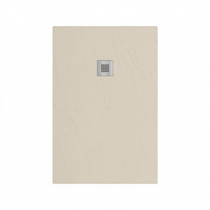 Plato de ducha rectangular de hormigón de 80 x 90 cm con drenaje para uso en baño - Product Image 3