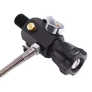 Acecare Brass 4500Psi 300Bar HPA Hunting Use Filling Valve with M18*1.5 Thread and Two Gauges - Product Image 2