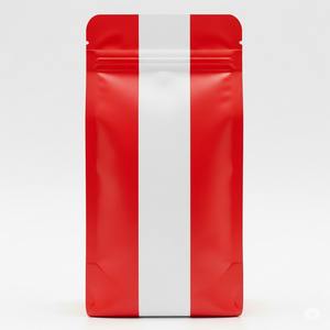 ถุงซิป HDPE สีแดงกันน้ำ |   บรรจุภัณฑ์น้ำตาลและเส้นก๋วยเตี๋ยวพิมพ์ลายเส้นมินิมอล - Product Image 1