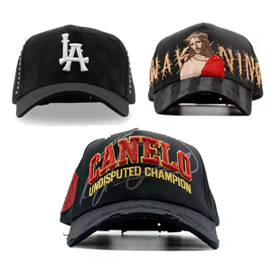 Mới ban đầu 5-panel da lộn bóng chày Mũ Dandy Thể Thao Mũ 3D thêu mới ban đầu cong vành Mens gorras Dandy Mũ mũ - Product Image 1