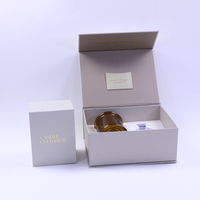 Boîte cadeau personnalisée en papier magnétique de luxe pour cosmétiques, bougies, diffuseurs d'aromathérapie, avec logo
