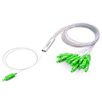 Pabrik Langsung Memproduksi 1X4 1X8 1X16 1X32 Fiber PLC Splitter 2.0Mm SC APC Singlemode FTTH Fiber Optical PLC Splitter