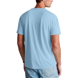 T-shirt personnalisé pour homme à col rond, manches courtes, coupe classique, léger, décontracté, basique, col rond, uni, doux, en tissu triblend - Product Image 3