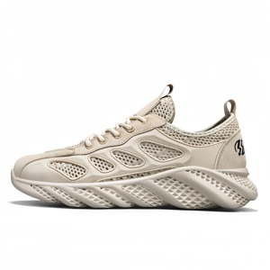 Nouvelles chaussures de sport respirantes en maille pour hommes printemps-été, chaussures de course décontractées pour hommes, chaussures décontractées ajourées style papa - Product Image 1