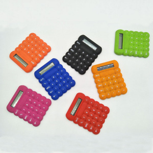 Silicone Calculator 8 Digits Battery Powered Yellow Color Business Gift Use - Product Image 2