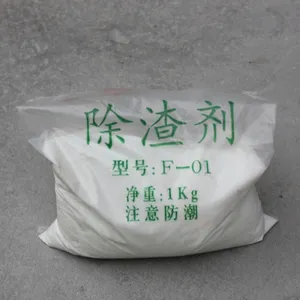 Döküm için çin üretimi cüruf ajan Pick Up cüruf, SiO2 Al2O3 parçacıklar pirinç beyaz cüruf sökücü döküm için