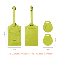 Vente en gros de valises personnalisées, cadeau, cuir végétalien de qualité supérieure, compatible avec la coque AirTag 3 en 1, porte-étiquette de bagage