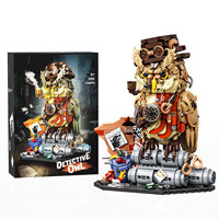 1286 pièces – Blocs de construction steampunk Hibou Détective – Modèle animal éducatif à construire soi-même – Jouet en briques pour enfants et adultes – Cadeau d'anniversaire ou de fêtes