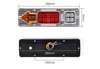 Feu arrière LED 12V 24V pour remorque, 131 LED, avec fonctions de frein, stop et clignotant, pour camion et semi-remorque, ensemble de feux arrière et indicateurs