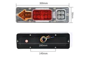 Feu arrière LED 12V 24V pour <span class=keywords><strong>remorque</strong></span>, 131 LED, avec fonctions de frein, stop et clignotant, pour camion et semi-<span class=keywords><strong>remorque</strong></span>, ensemble de feux arrière et indicateurs - Product Image 2