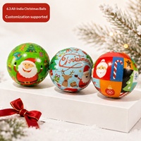 Balles anti-stress en mousse PU imprimées pour Noël, douces et élastiques, jouets anti-stress, décorations de festival