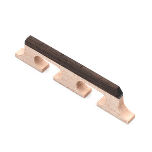 Pont de banjo réglable en bois massif avec touche en ébène et érable pour banjos à quatre/cinq/six cordes - Product Image 3