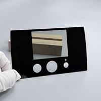 Cache-panneau en verre d'usine avec trous percés avec précision et fenêtre translucide en sérigraphie noire pour le contrôle des appareils intelligents