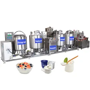 Linha de produção esterilizadora de leite, pequena escala, 100l, planta pasteurizada e processamento de iogurte