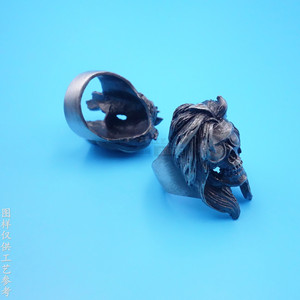 Custom Zinc Alloy <b>Skull</b> <b>Rings</b> 3D Vintage European American Style Men Women Jewelry Gift - Product Image 2