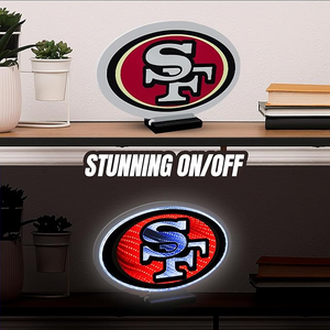 Tùy chỉnh NFL đội San Francisco 49ers-INFINITY Logo Led ánh sáng, 3D hiệu ứng ánh sáng màn hình acrylic với cổng USB - Product Image 3