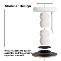Griffoir pour chat en forme de gourde, arbre à chat haut en sisal avec plateforme-lit, tour d'escalade intérieure peu encombrante