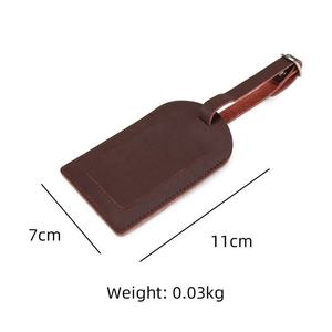 Étiquettes de bagages de voyage en cuir PU de luxe personnalisées, durables, avec plusieurs emplacements pour cartes, taille et couleur personnalisables - Product Image 4