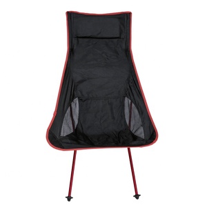 Sac à dos de plage en aluminium, noir, durable, sac à dos pliable ultraléger, chaise de <span class=keywords><strong>camping</strong></span> en plein air - Product Image 1