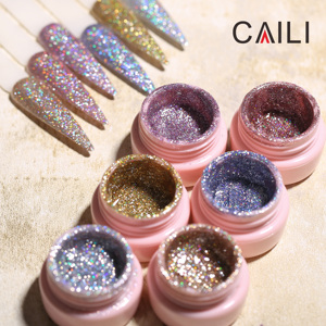 Hochwertiger Disco Flash <span class=keywords><strong>Glitter</strong></span> Gel Lack mit funkeln dem glänzendem Effekt Profession elles <span class=keywords><strong>Nail</strong></span> Art Design Einfache Anwendung - Product Image 2