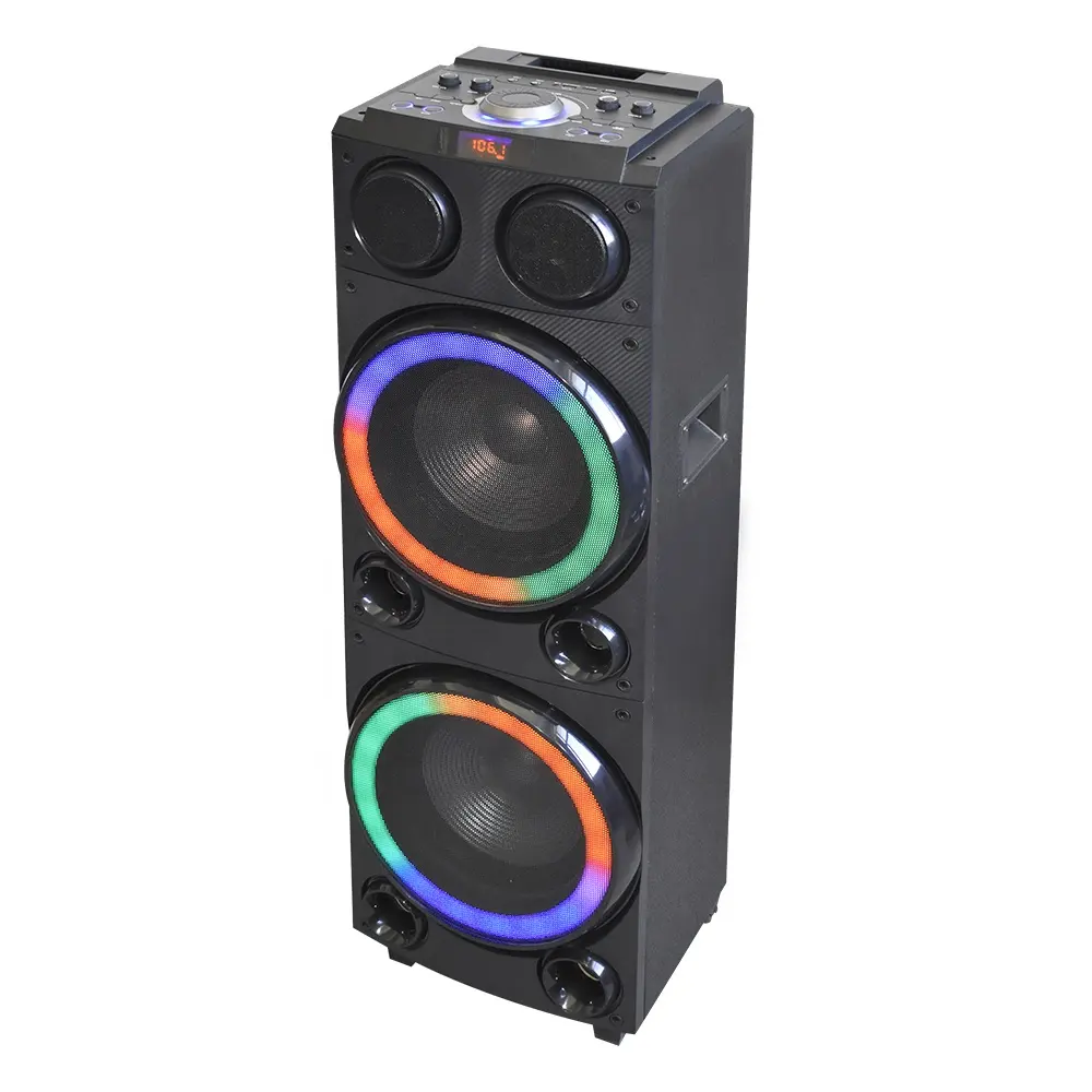 LEISOUND ses 10 inç açık parti çok fonksiyonlu taşınabilir kablosuz USB FM karaoke arabası hoparlör