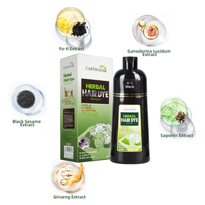 Shampoo colorant capillaire de haute qualité, teinture capillaire noire à base de plantes, sans ammoniaque, pour cheveux gris - Product Image 6
