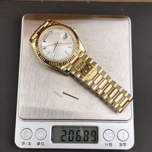 Men's Luxury Mechanical Stainless Steel Gold Wrist <b>Watch</b> Mother-of-<b>Pearl</b> Dial Day/Date Display Sapphire Crystal Water Resistant - Product Image 4