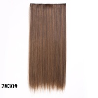 Extensions capillaires synthétiques sans couture à 5 clips, résistantes à la chaleur, avec mèches ombrées, pour usage professionnel (OEM) et mariages