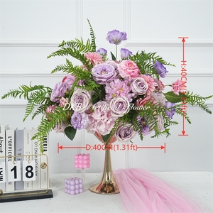 Wholesale Handmade purple Artificial Floral ball Arrangement for Wedding Party Event Table Centerpiece Decor - Product Image 2