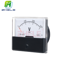 CE persetujuan 60*70mm DH-670 AC 300V Panel tegangan Analog Meter AC Voltmeter