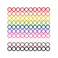 Marqueurs de mailles ronds en métal de 10 mm, colorés, pour le tricot et le crochet, emballage personnalisé en gros