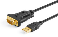 Adaptador de Puerto COM USB2.0 RS232 FTDI, Cable Coaxial de Par Trenzado, 9 Pines DB9, para Computadora, PDA, GPS, Video, Opciones de Longitud de 1m, 2m, 3m