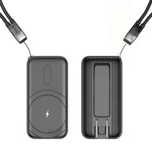 Low Price High Capacity Charging Ac Wall Charger 10000Mah Power Bank 65W Built-In Usb-C <b>Cable</b> Plug Laptop Dual Fast Charge - Product Image 1