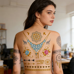 Adesivo per Tatuaggio Impermeabile Jumbo 21x14.8cm, Trasferimento DTF per Stile Accattivante per Feste e Festival. - Product Image 1