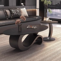 Table basse simple et moderne à vent en crème pour personnes âgées vivant dans de petits appartements Nouvelle combinaison de table à thé de luxe